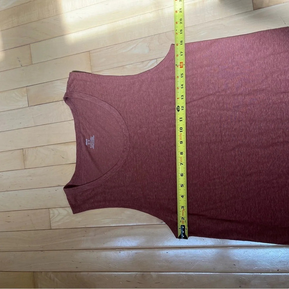 Aerie Dress Womens M Red Tank Scoop Neck Sleeveless Linen Blend Midi Solid - Picture 8 of 9